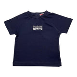 Cesare Paciotti T-Shirt Solid Color Crew Neck With Blue Print For Newborn