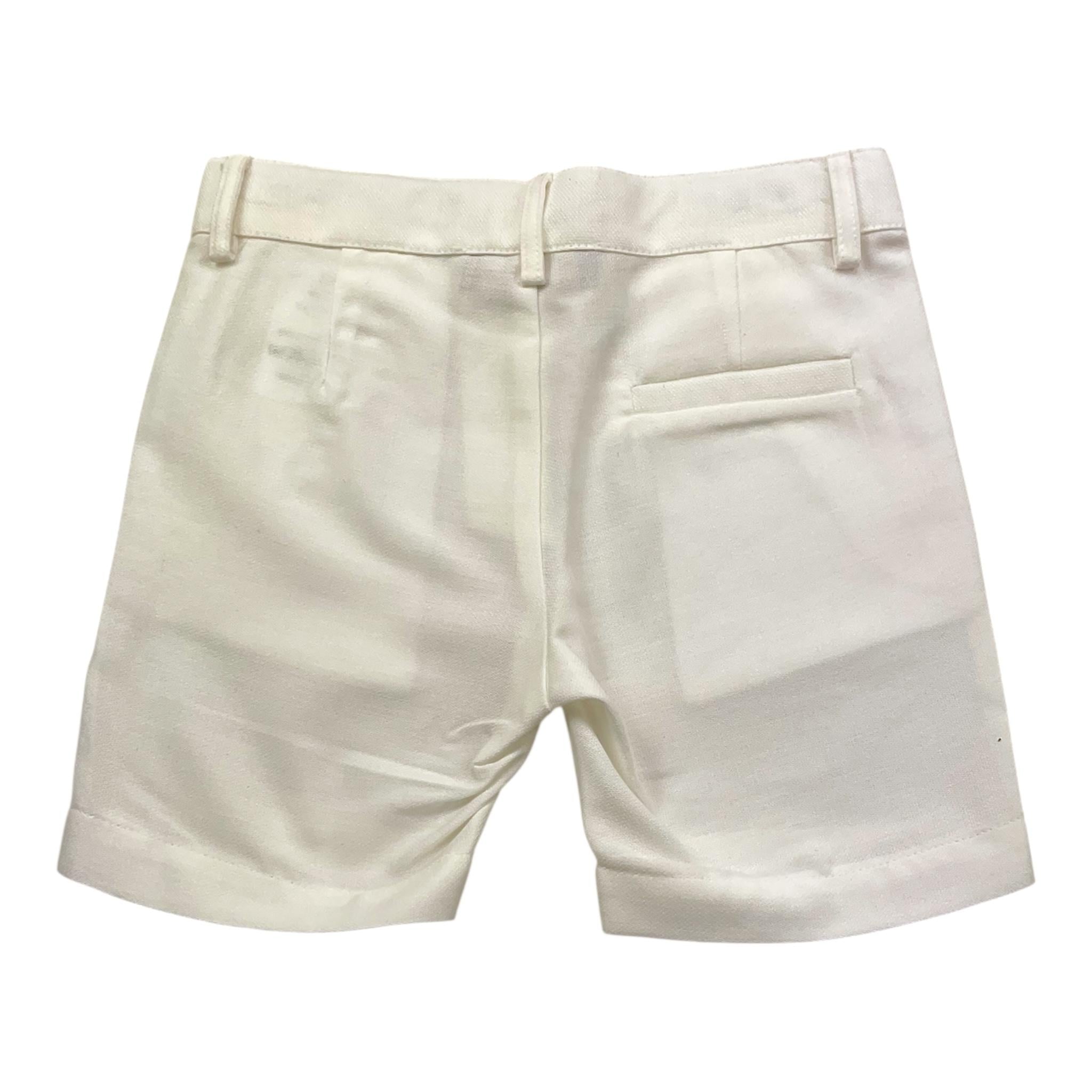 Little Bear Bermuda Tinta Unita con Girovita Regolabile per Neonato 8213 BIANCO LITTLE BEAR 