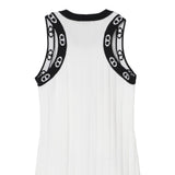 Twinset Abito Bicolore Giromanica con Logo per Bambina 251GJ3QW5 BIANCO TWINSET 