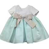 Le Bebe Abito Mezza Manica Bicolore per Neonata LBG6431 BIANCO/VERDE ACQUA LE BEBE 