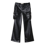 MOSCHINO pantalone tinta unita in ecopelle Nero per Bambina 242GJ2154 NERO MOSCHINO 