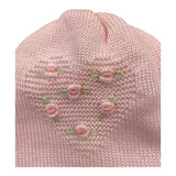 BABY LORD cappello tinta unita con ricami Rosa per Neonata 611 ROSA BABY LORD 