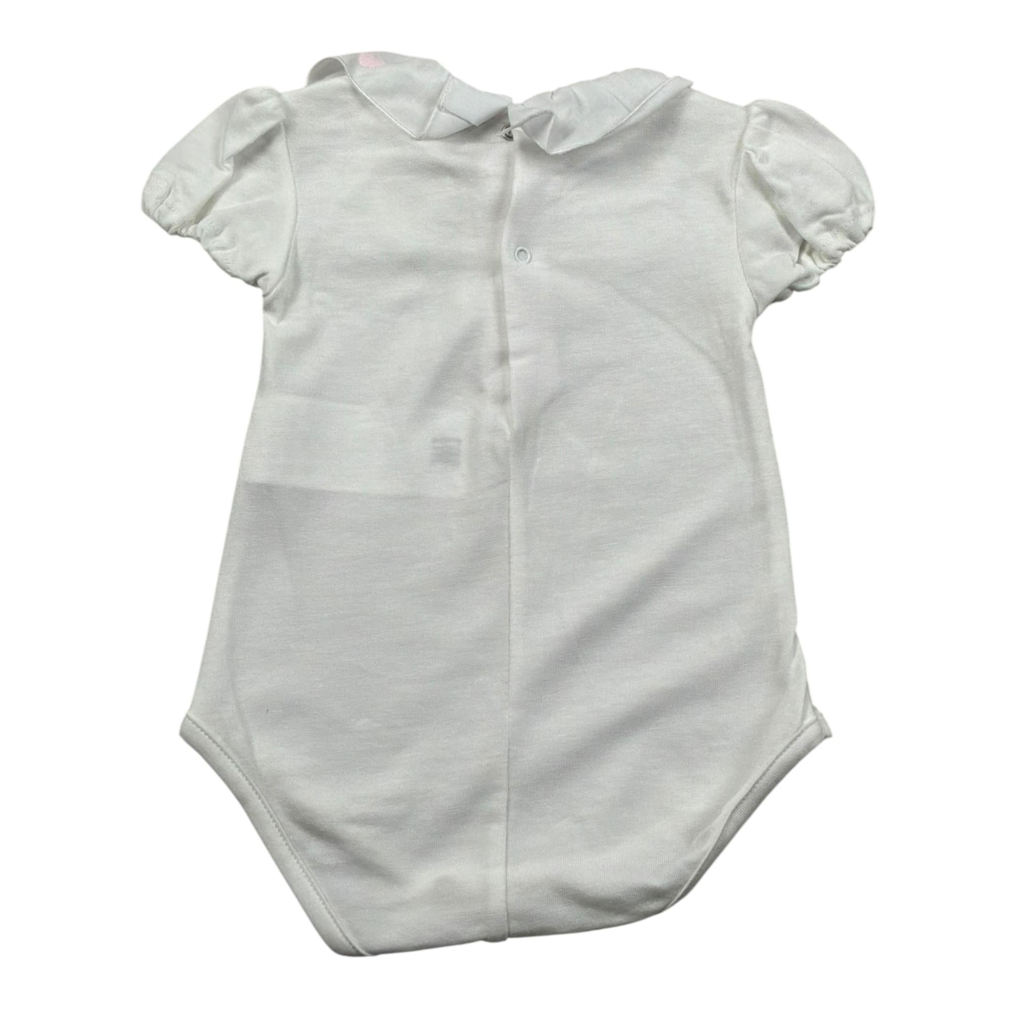 Le Bebe Body Mezza Manica Tinta Unita per Neonata LBG5698 BIANCO LE BEBE 