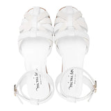 Mimisol Plain Sandals With Buckle Closure White For Girls