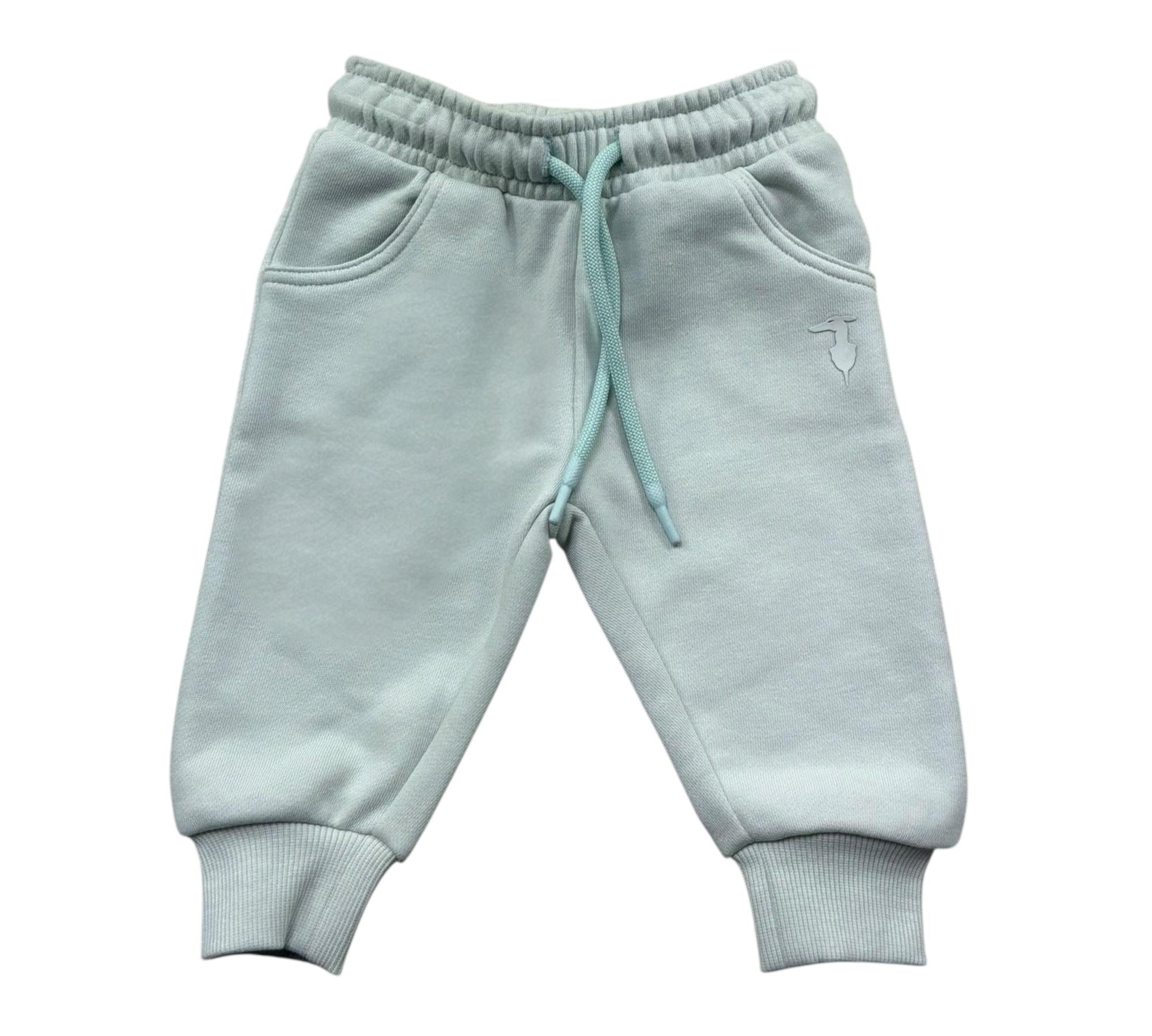 Trussardi Pantalone Tuta Tinta Unita con Logo per Neonato TIP26012PA VERDE ACQUA TRUSSARDI 