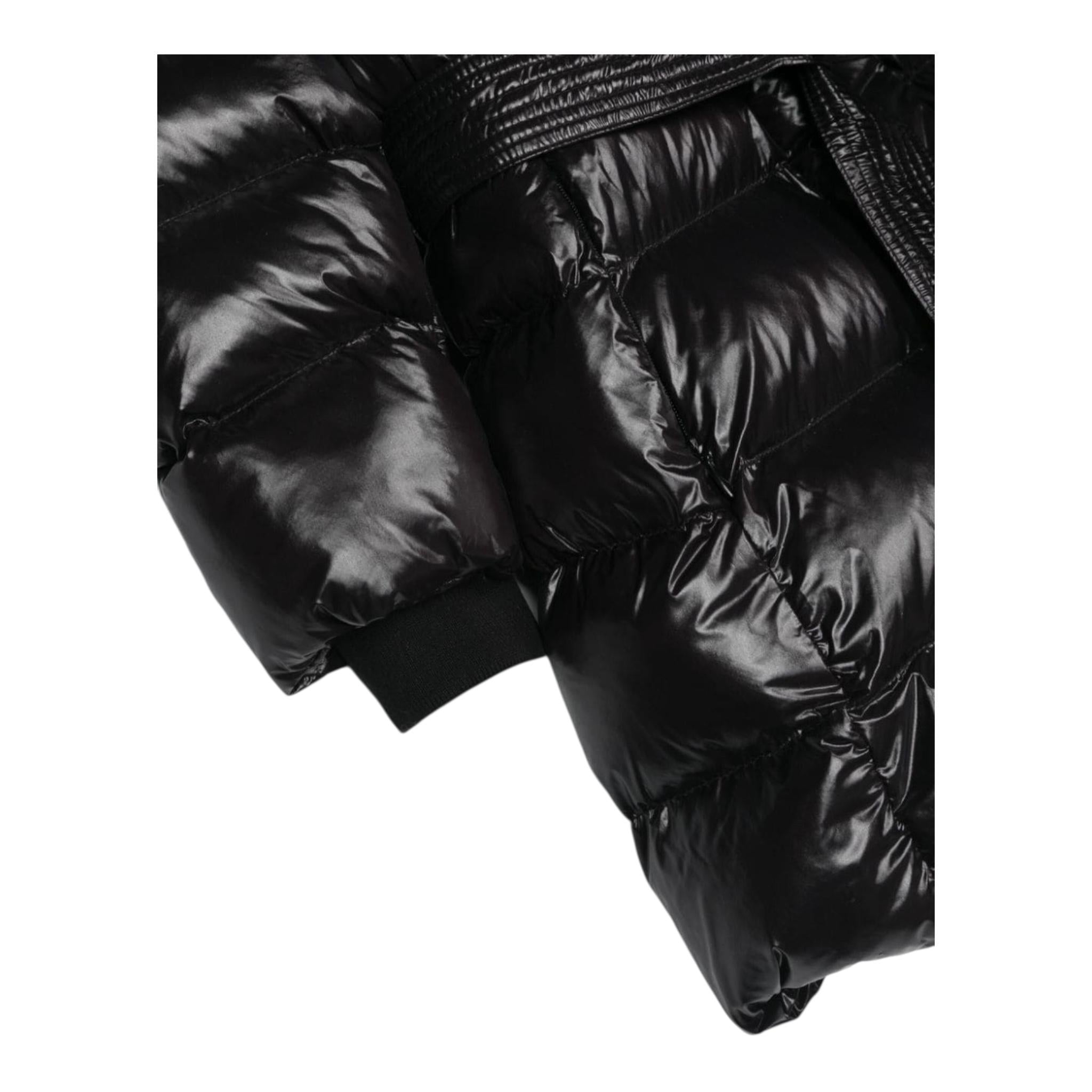 MONNALISA giubbino tinta unita con zip e cappuccio Nero per Neonata 17D100X NERO MONNALISA 