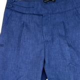 Daniele Alessandrini Blue Adjustable Waist Plain Trousers for Boys