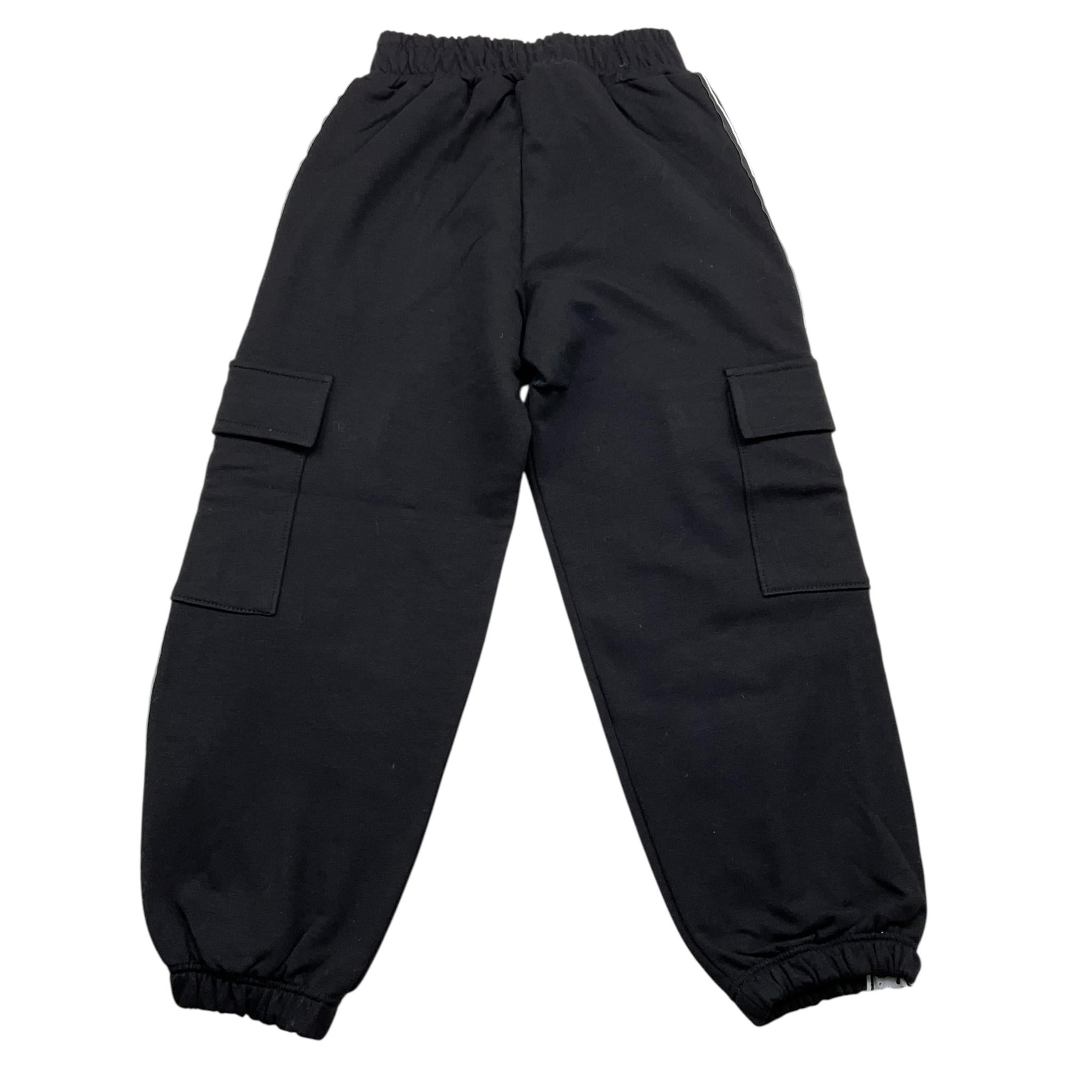 DANIELE ALESSANDRINI pantalone tuta tinta unita con logo Nero per Bambino 1231PF00097 NERO DANIELE ALESSANDRINI 