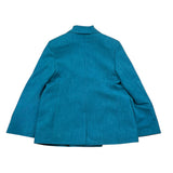 Daniele Alessandrini Single Breasted Solid Color Jacket Petrol Green for Kids