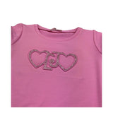 Liu Jo Abito Mezza Manica Tinta Unita con Logo per Neonata KA5017N ROSA LIU JO 