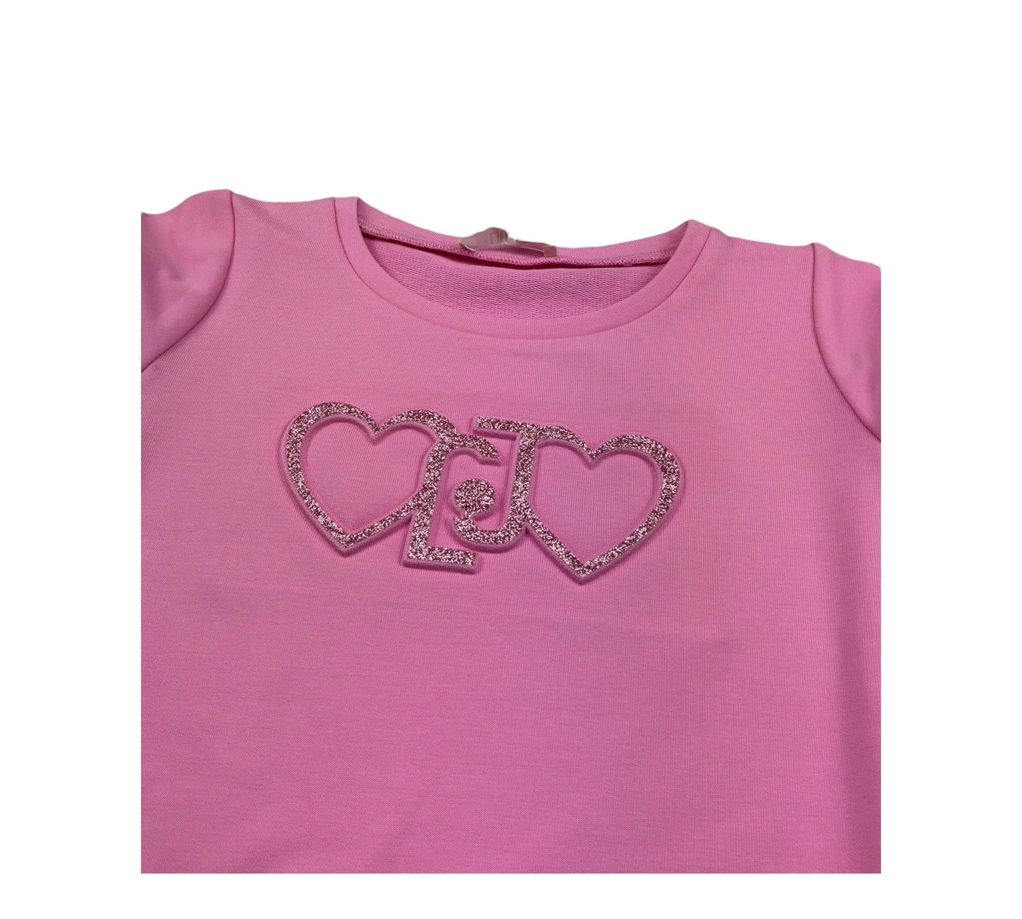 Liu Jo Abito Mezza Manica Tinta Unita con Logo per Neonata KA5017N ROSA LIU JO 