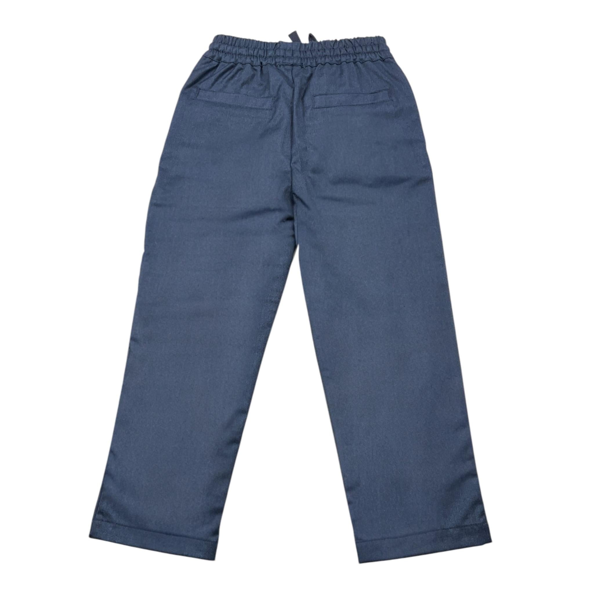 TRUSSARDI pantalone tinta unita con elastico in vita Blu per Bambino TIA24124PAJ BLU TRUSSARDI 