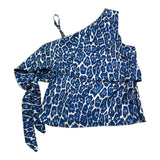Naida Top Plain With Blue Spotted Pattern For Girls