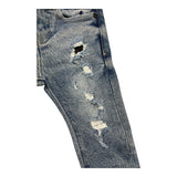 Daniele Alessandrini Jeans Solid Color With Blue Rips for Newborns