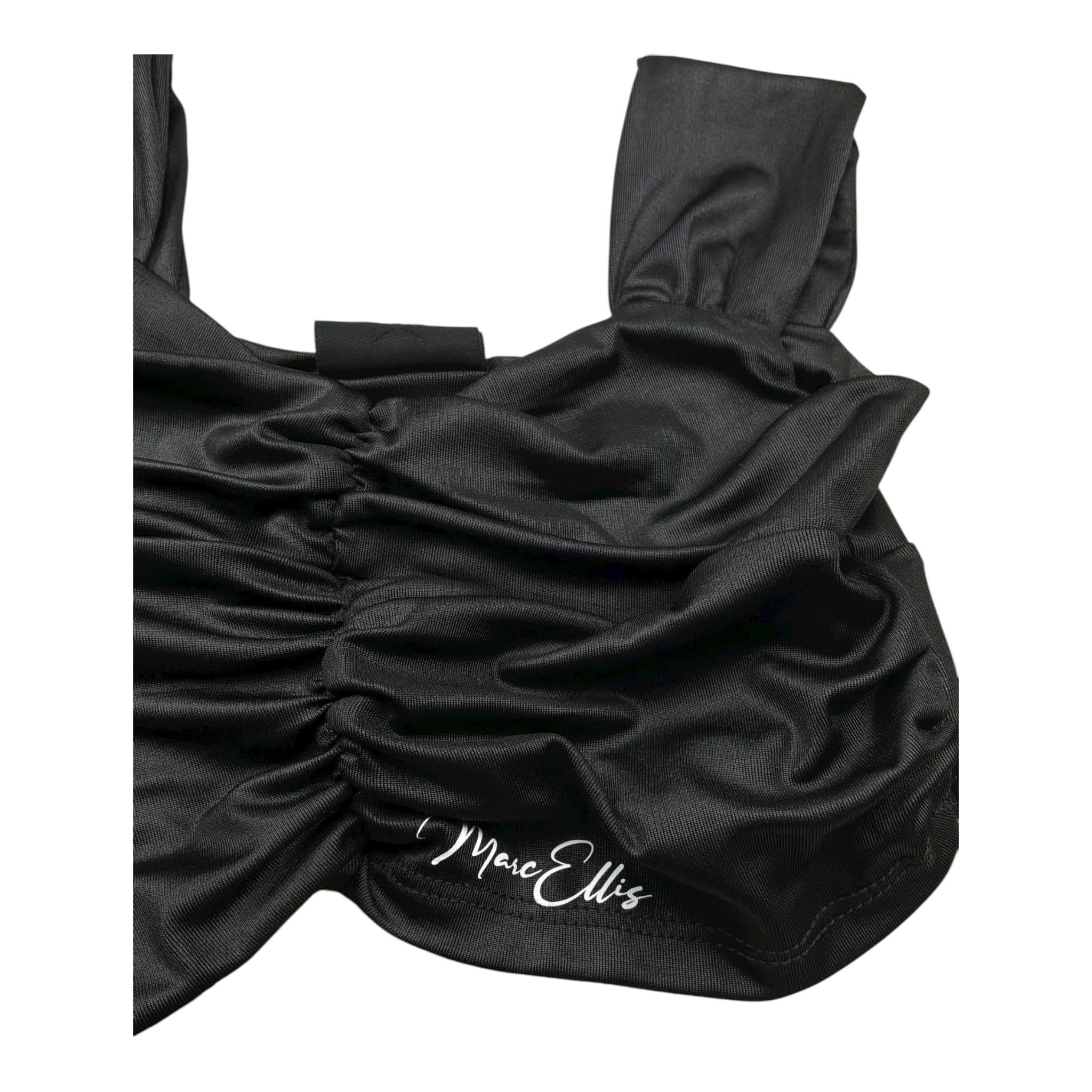 Marc Ellis Top Tinta Unita con Arricciatura per Bambina JMJTP01210 NERO MARC ELLIS 