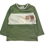 Trussardi Shirt Girocollo Tinta Unita con Logo per Neonato TIP26071TS VERDE TRUSSARDI 
