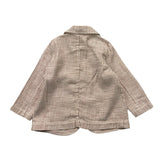 Zhoe &amp; Tobiah Cream Striped Solid Color Jacket For Baby