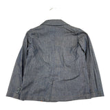 Daniele Alessandrini Plain Jacket With Buttons And Blue Polka Dot Pattern For Newborn