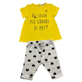 Kangaroo 2 Piece Set Yellow T-Shirt-Leggings for Baby Girl