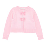 MONNALISA cardigan tinta unita con fiocchi Rosa per Bambina 39D803J ROSA MONNALISA 