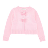 MONNALISA cardigan tinta unita con fiocchi Rosa per Bambina 39D803J ROSA MONNALISA 