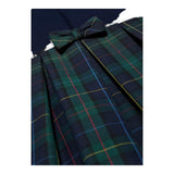 ABEL & LULA abito tinta unita con fantasia a quadri Blu per Bambina 5512 BLU ABEL & LULA 