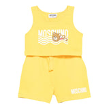 Moschino Completo 2 Pezzi Top-Short Tinta Unita per Bambina HDG01D GIALLO MOSCHINO 