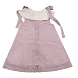 Ilfarobimbi Two-Tone Dress With Armholes And Striped Pattern White For Girls