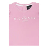 John Richmond T-Shirt Girocollo Tinta Unita con Stampa per Bambina RIP25002TSJ ROSA JOHN RICHMOND 