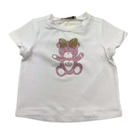 Twinset T-Shirt Girocollo Tinta Unita con Stampa per Neonata GJ2488 BIANCO TWINSET 