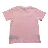 Balmain Solid Color Crew Neck T-Shirt With Pink Logo Print For Baby Girls