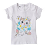 I Do T-Shirt Girocollo Tinta Unita con Stampa per Neonato 4B545 BIANCO I DO 