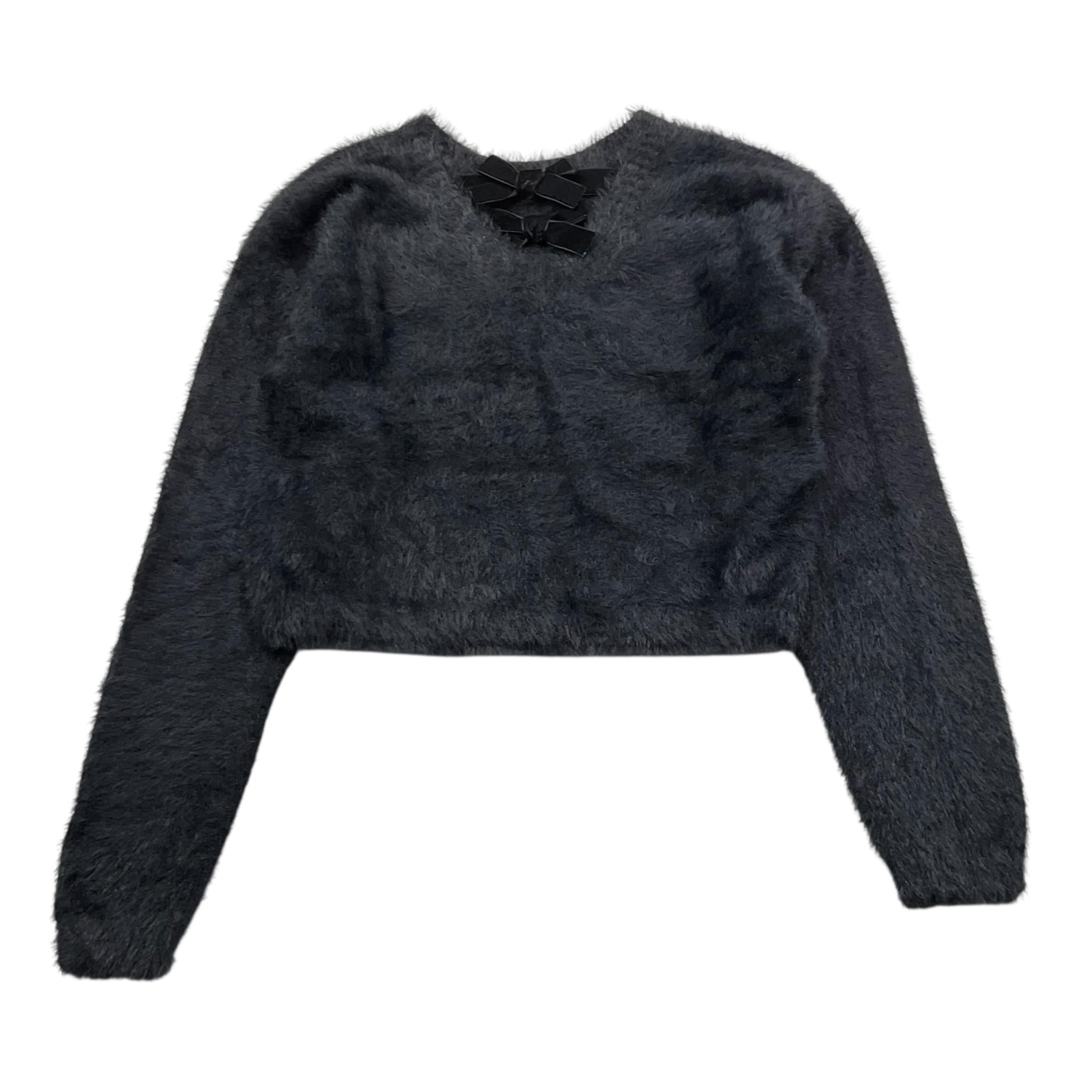 MET maglia girocollo tinta unita con stampa Nero per Bambina ME486 NERO MET 