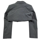 John Richmond Giacca Modello Crop Tinta Unita Doppiopetto per Bambina RGP26036GC GRIGIO JOHN RICHMOND 