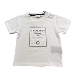 Trussardi T-Shirt Tinta Unita con Stampa per Neonato TIP25046TS BIANCO TRUSSARDI 