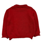 LALALU' maglia girocollo tinta unita con ricami Rosso per Neonato MGL05L ROSSO LALALU' 