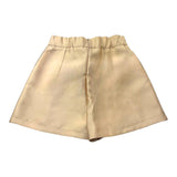 Naida Short Solid Color With Elastic Waist Beige For Girls