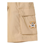 Moschino Bermuda Tinta Unita con Elastico In Vita per Bambino HUQ027 CAMMELLO MOSCHINO 