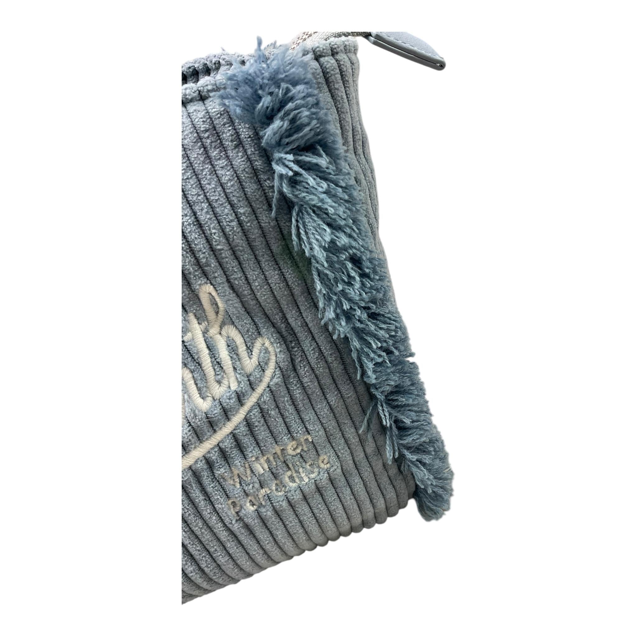 SAINT BARTH borsa tinta unita cn frange Azzurro per Bambina VANITYMINICORDU AZZURRO SAINT BARTH 