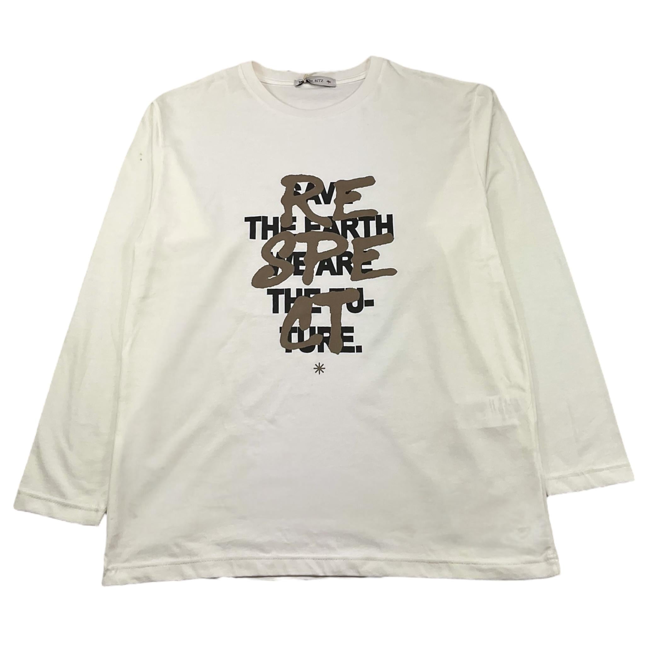 MANUEL RITZ shirt girocollo tinta unita con stampa in contrasto Bianco per Bambino MR1915 BIANCO MANUEL RITZ 