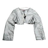 Nunzia Corinna Coprispalle Ecopelle Tinta Unita per Bambina NJ1216165 ARGENTO NUNZIA CORINNA 