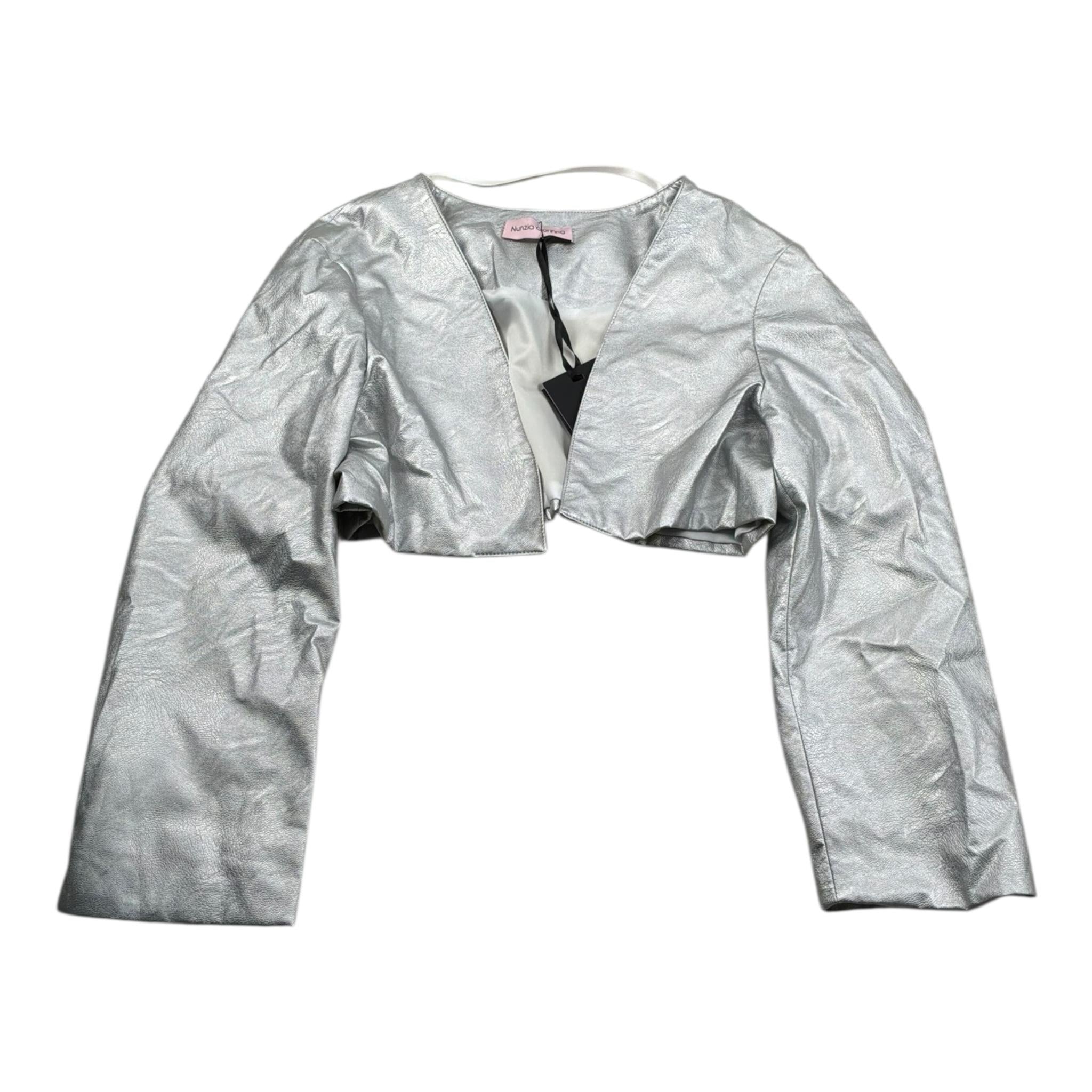 Nunzia Corinna Coprispalle Ecopelle Tinta Unita per Bambina NJ1216165 ARGENTO NUNZIA CORINNA 