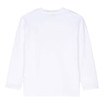 Paolo Pecora Shirt Girocollo Tinta Unita con Stampa per Bambino PP3845 BIANCO PAOLO PECORA 