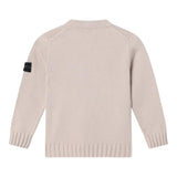 STONE ISLAND maglia tinta unita girocollo ton logo Beige per Bambino 8116515A2 BEIGE STONE ISLAND 