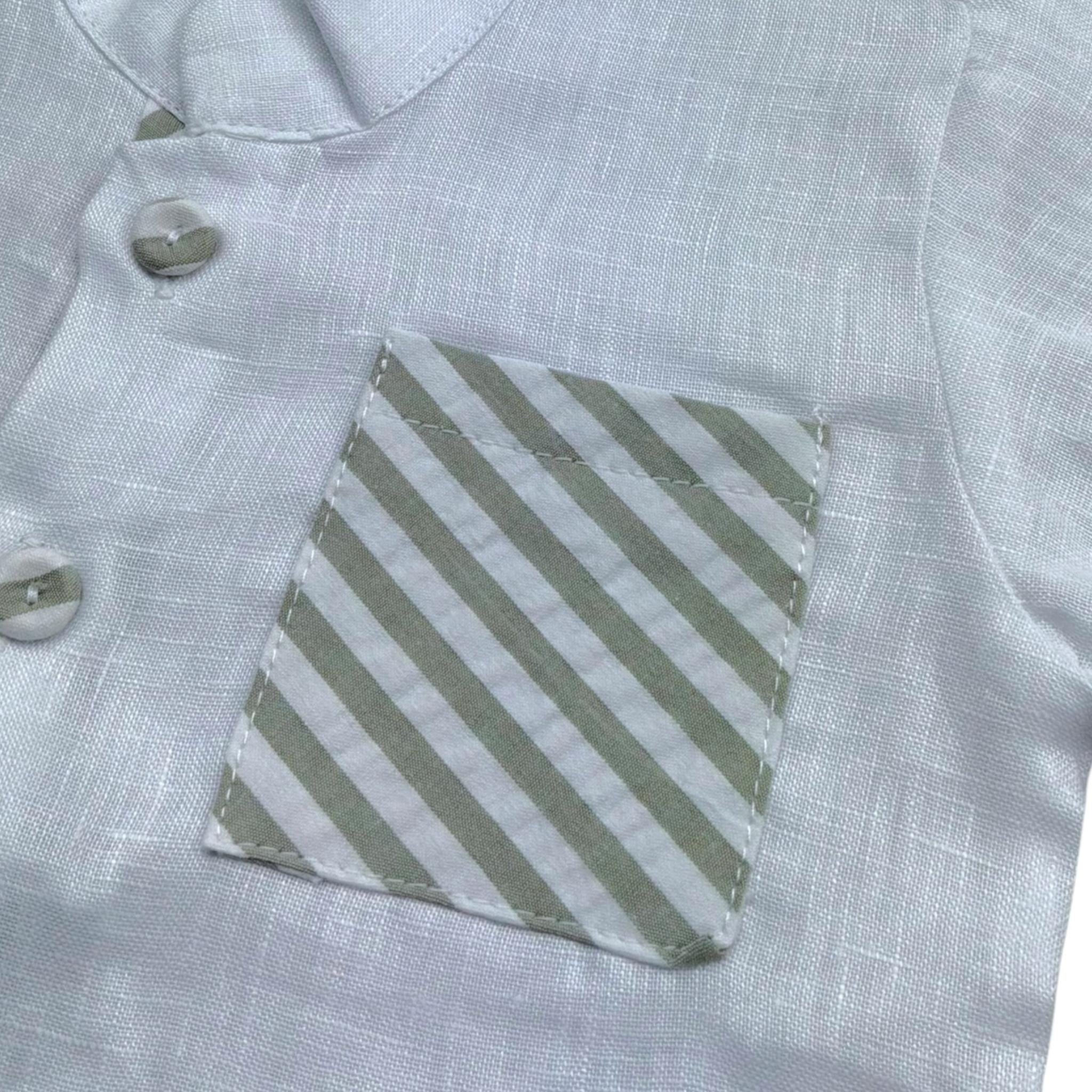 Manuel & Frank Camicia Mezza Manica con Taschino per Neonato MF3178I BIANCO MANUEL & FRANK 