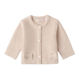 MINI BANDA cardigan tinta unita con fiocchi Beige per Neonata A740 BEIGE MINI BANDA 