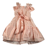 Miss Grant Abito tinta unita con Stampa Pesca per Bambina MG1226 PESCA MISS GRANT 