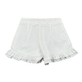 Fun & Fun Short Tinta Unita con Balze per Bambina FCJSO16587 BIANCO FUN & FUN 