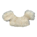 Fun & Fun Top Mezza Manica con Applicazioni Tulle per Bambina FNCBTP01046X AVORIO FUN & FUN 