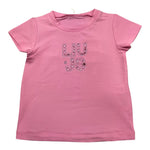Liu Jo T-Shirt Girocollo Tinta Unita con Brillantini per Neonata KA5094 ROSA LIU JO 